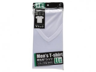 男性用Tシャツ　Vネック　LLサイズ　白　身長175〜185cm