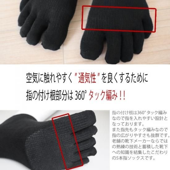 TioTio糸使用5本指スニーカーソックス くるぶし丈 Lサイズ