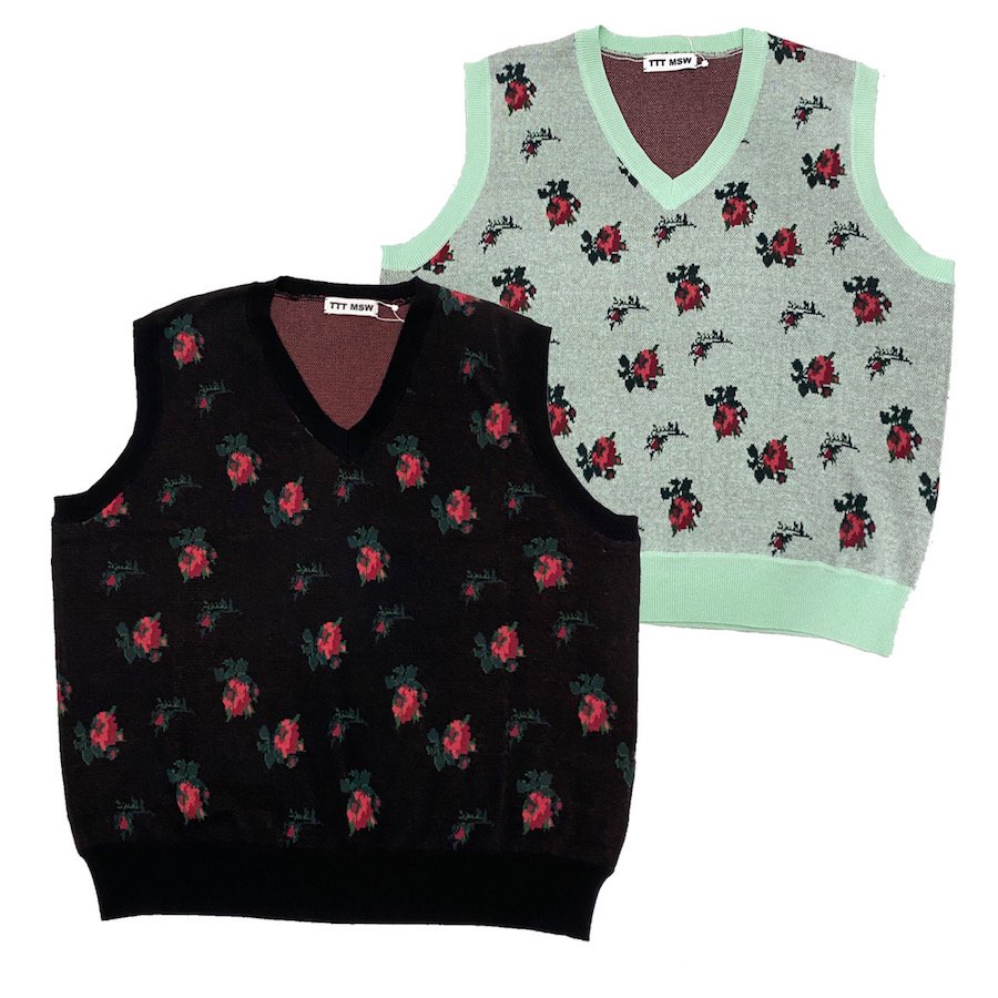 flower knit vest - Lieu