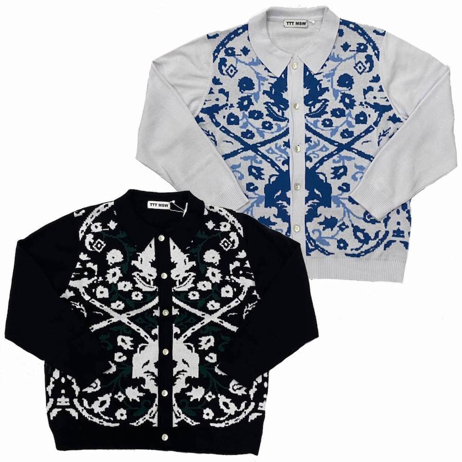 TTT_MSW 21ss Persia knit polo shirt Lサイズ - カーディガン