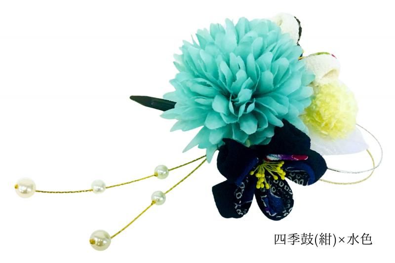OZZ ON×星箱Worksコラボ 和気香龍 お団子クリップ式コサージュセット b56579_3.jpg