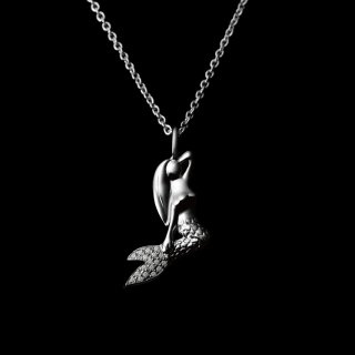 MERMAID CZNecklace SV925 Rodium Coating 