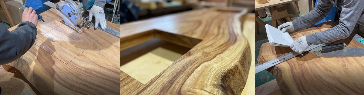 価値ある天然木の一枚板を提供する一枚板専門店see-sawの確かな技術