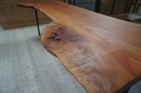 欅サイドテーブル　一枚板　自然木　無垢材 wood-itsuki_841-319