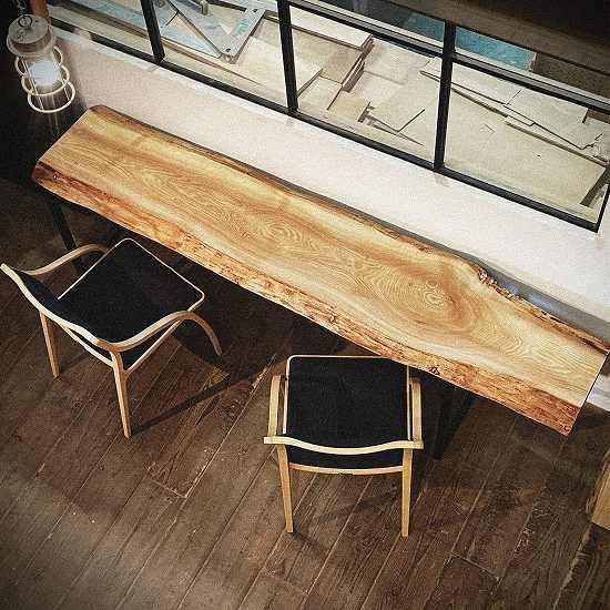 一枚板 テーブル タモ材 タモ 一枚板 ローテーブル - 一枚板 無垢 テーブル 子供椅子 通販 工房卓