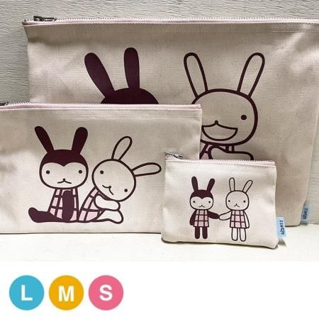 帆布ポーチ うさぎ - ARANZINET ONLINESHOP - アランジネット