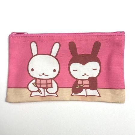 細長ペンケース うさぎなかよく並ぶ - ARANZINET ONLINESHOP