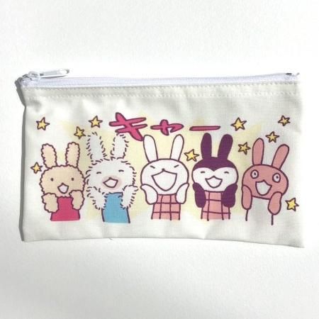 いろいろ帆布ペンケース うさぎたちキャー - ARANZINET