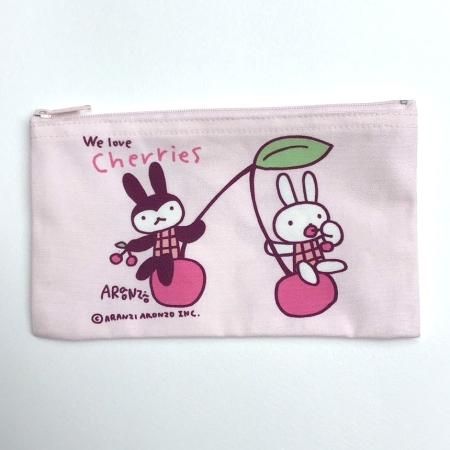 細長ペンケース うさぎなかよく並ぶ - ARANZINET ONLINESHOP