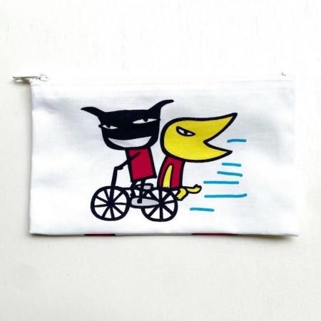 いろいろ帆布ペンケース わるうそ自転車