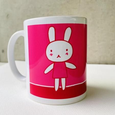 大きな柄のマグカップ うさぎ正面 - ARANZINET ONLINESHOP