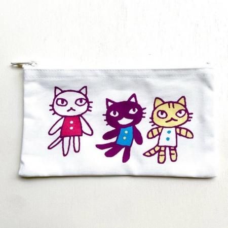 いろいろ帆布ペンケース ねこたち(ともだち)