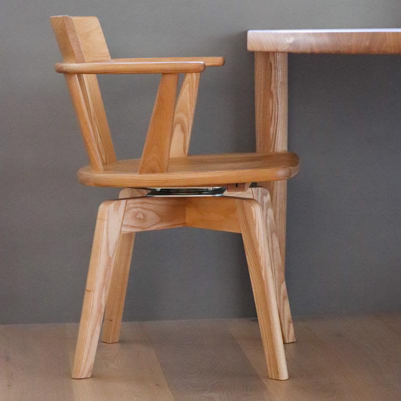 i☆【2脚】 ナガノインテリア アームレス チェア 木製 回転椅子 NAGANO回転可
