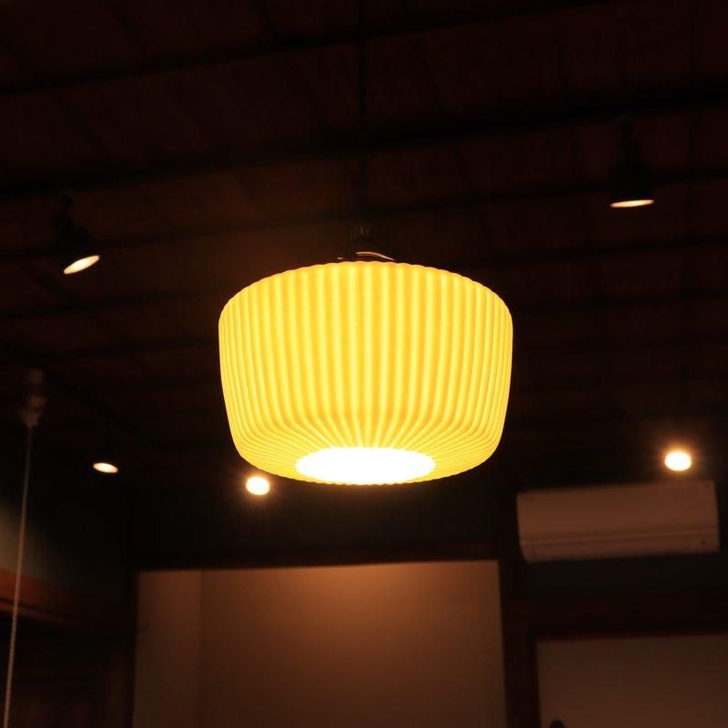 飛松灯器/Cylinder L open fin/ペンダントライト/全長50cm-三島家具