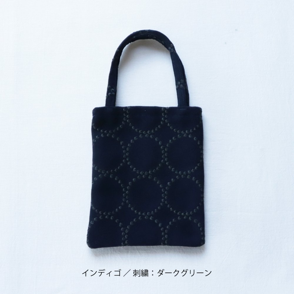 dop tambourine」の残布で作ったmini bag / ミナペルホネン / 三島家具