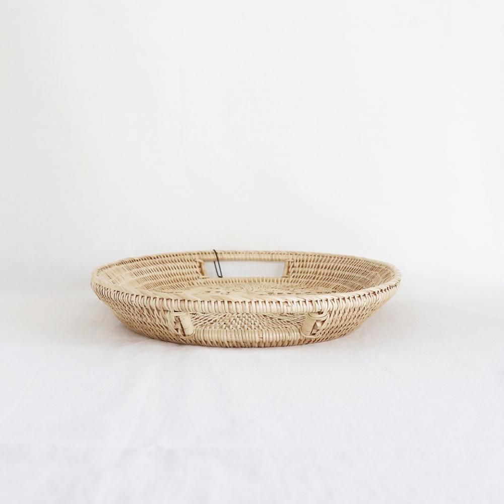 フランスアンティーク　ラタントレイ　パニエ　ブロカント　生活道具 ラタン パニエ フレンチバスケット F 藤/フランスブロカント