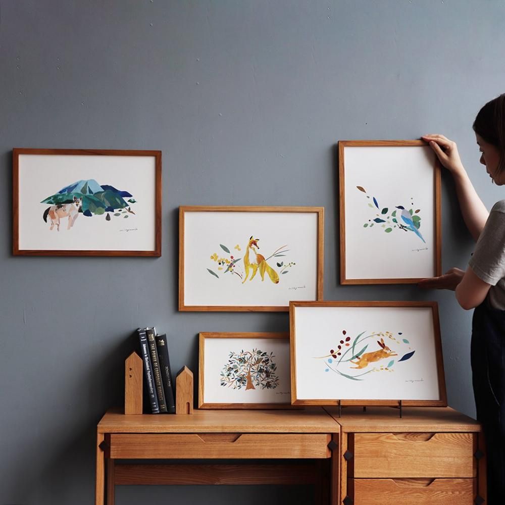 【激レア品】John & Yoko イラスト白磁板　木製フレームスタンド 激レア品】John & Yoko イラスト白磁板 木製フレームスタンド 激レア品