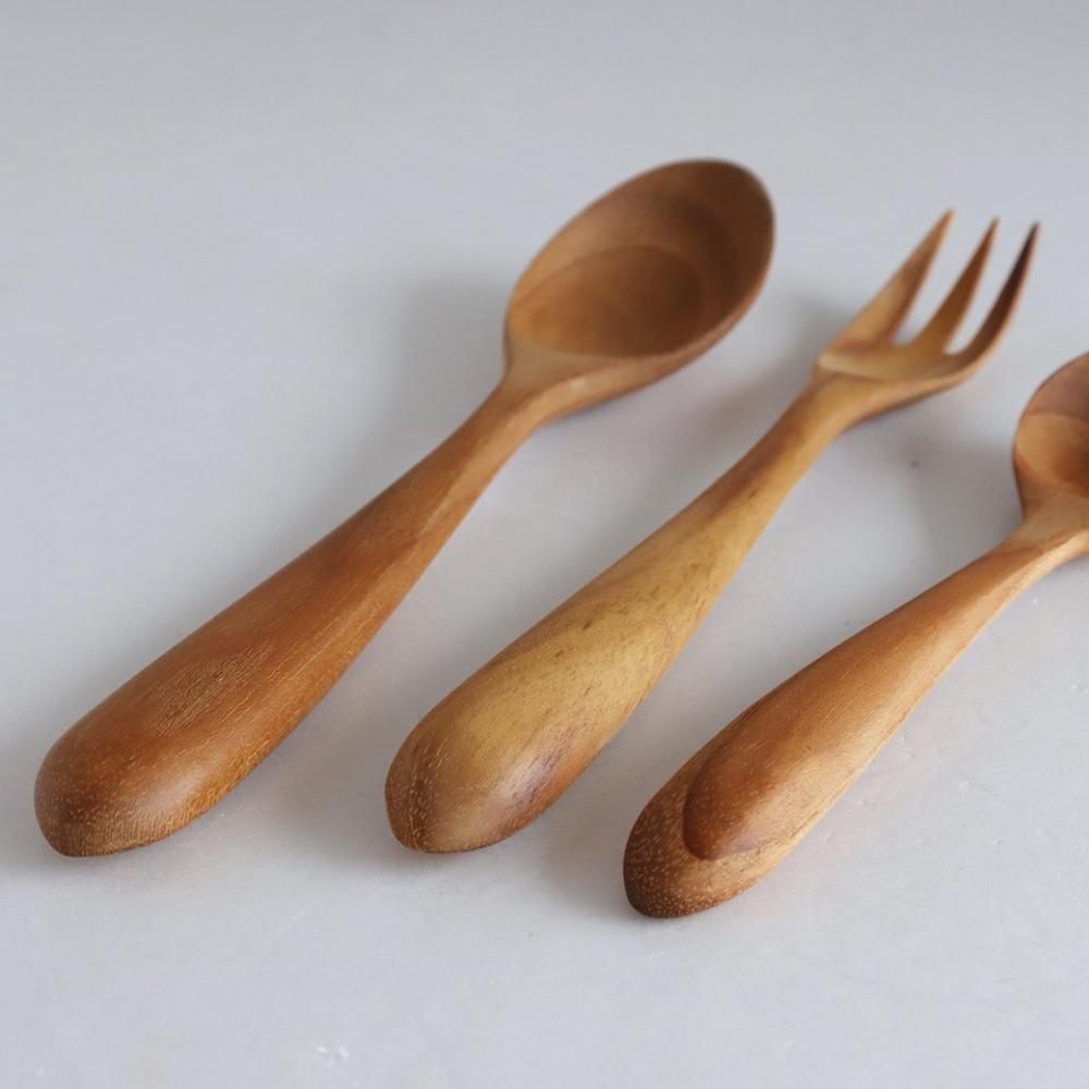 木製カトラリー 3種 手仕事品 木製カトラリー / 木のフォーク - 丁寧な暮らしの店｜三島家具
