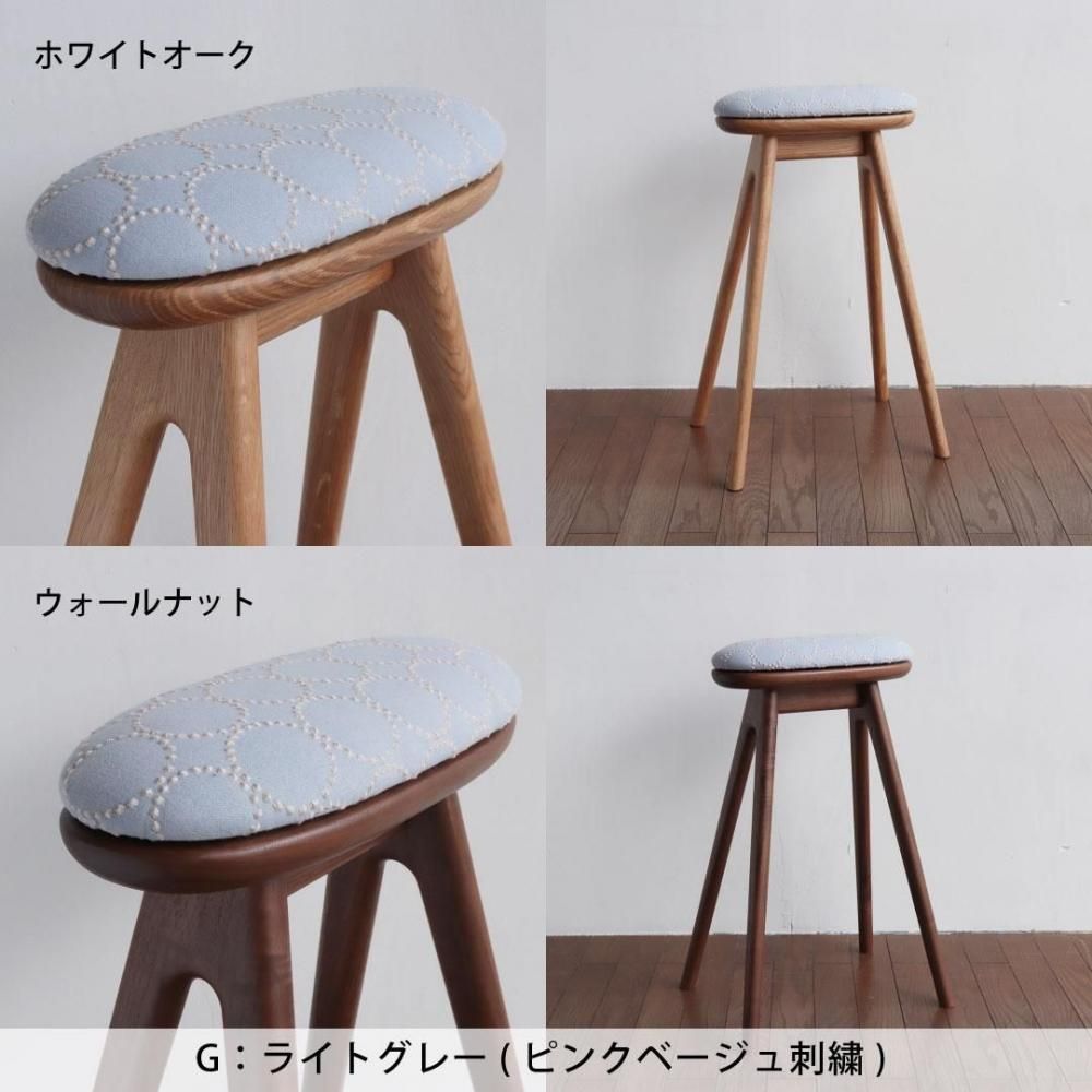 残布を使ったコッぺスツール / tambourine 15カラー｜三島家具