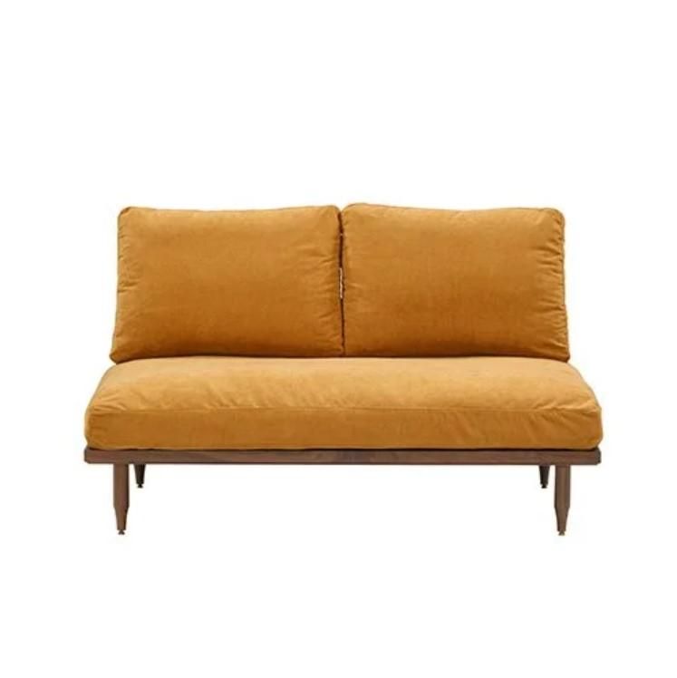 EPI 2P SOFA WALNUT / VELVET MUSTARD