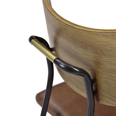 SQUARE ROOTS】SOLI CHAIR /SMOKED OAK BROWN LEATHER - SHOP ASPLUND