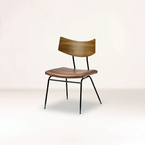 SQUARE ROOTSSOLI CHAIR /SMOKED OAK BROWN LEATHER