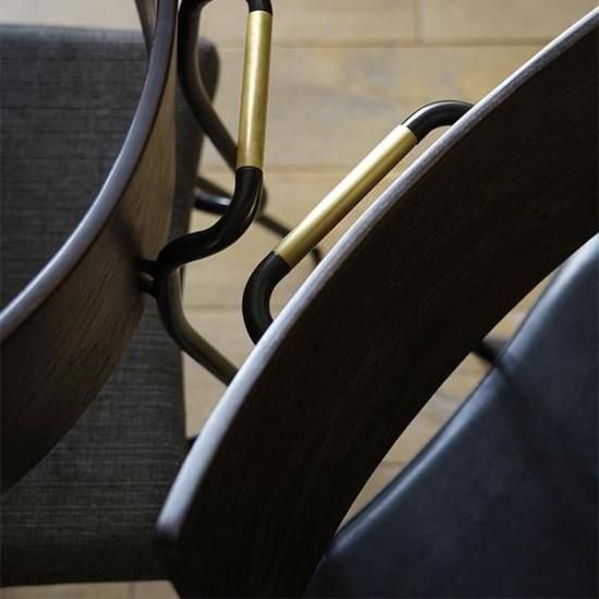 展示品 ASPLUND SETTESUSETTE BAR CHAIR イタリア製 SQUARE ROOTS】SOLI CHAIR /SEARED OAK BLACK LEATHER - SHOP