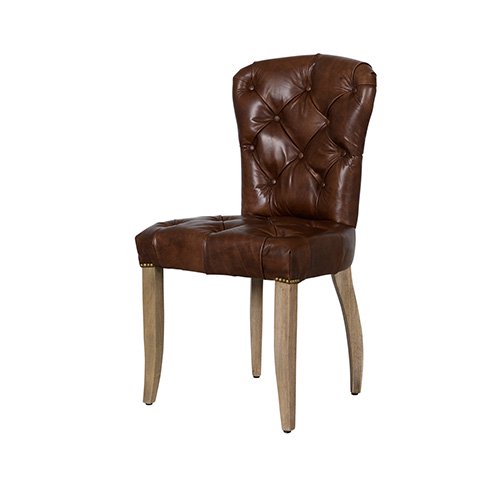 HALOCHESTER CHAIR /WEATHERED OAK LEG ANTIQUE WHISKY