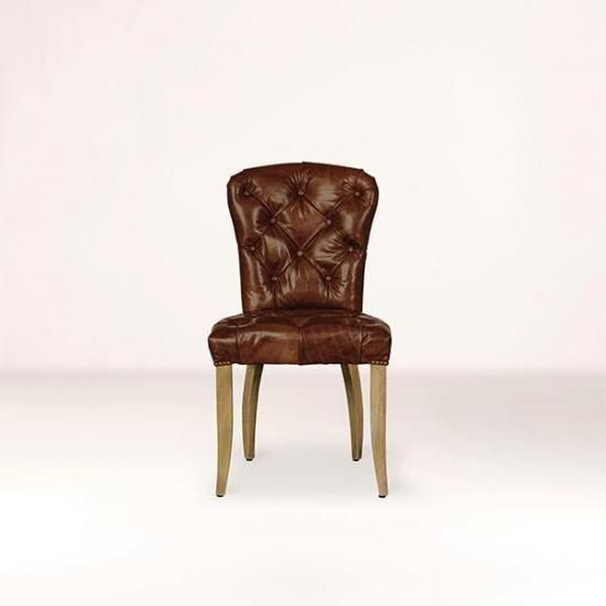 HALOCHESTER CHAIR /WEATHERED OAK LEG ANTIQUE WHISKY