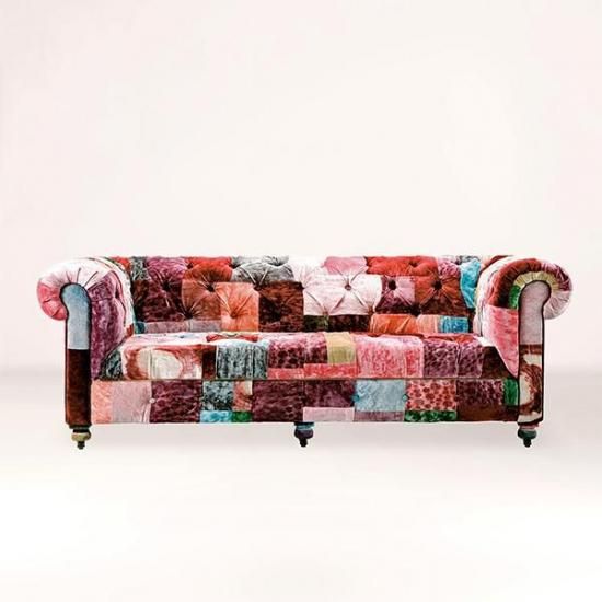 HALOBENSINGTON 2.5P SOFA /VELVET PATCHWORK BOHEM