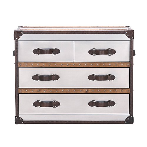 HALOSTONYHURST MEDIUM CHEST /BRUSHED STEEL