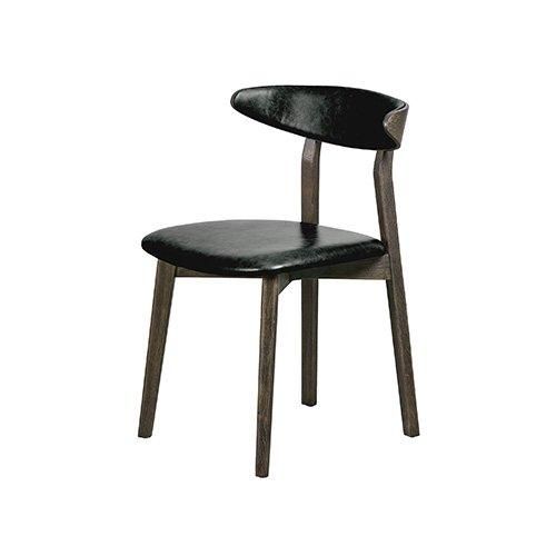 SQUARE ROOTSBOMA CHAIR SEARD OAK/BLACK LEATHER