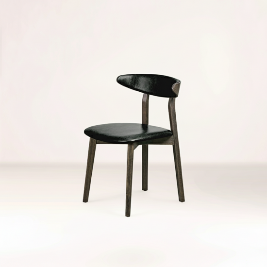 SQUARE ROOTSBOMA CHAIR SEARD OAK/BLACK LEATHER