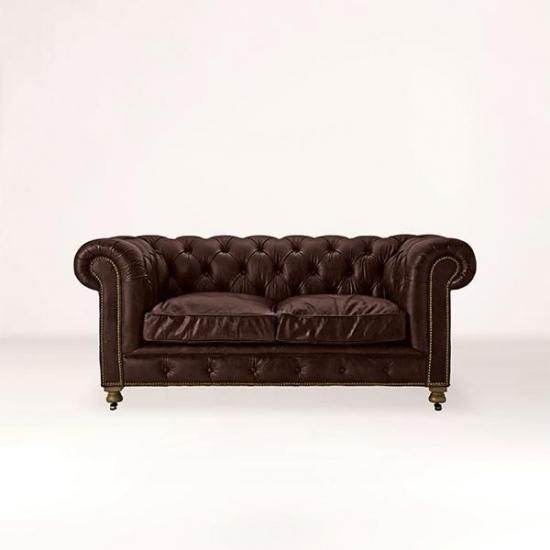 HALOKENSINGTON 2P SOFA /BIKER TAN