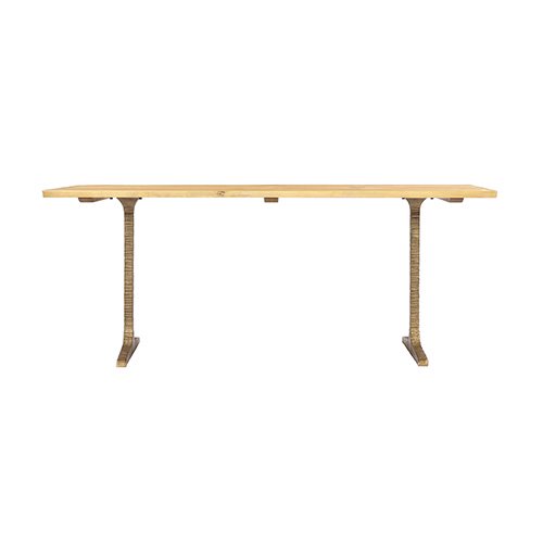 【SQUARE ROOTS】T LEG DINING TABLE /RAW OAK BRONZE