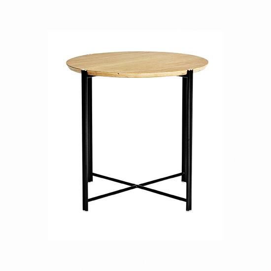 SQUARE ROOTSQUATTRO END TABLE /RAW OAK