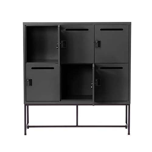 Work Plus】FLEX-WIZ Storage W1180 6DOOR / Black (LEG : black Work Plus】FLEX-WIZ Storage W1180 6DOOR / Black (LEG : black