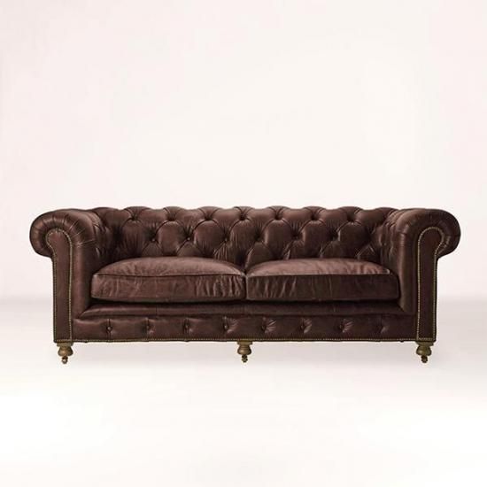 HALOKENSINGTON 2.5P SOFA /BIKER TAN