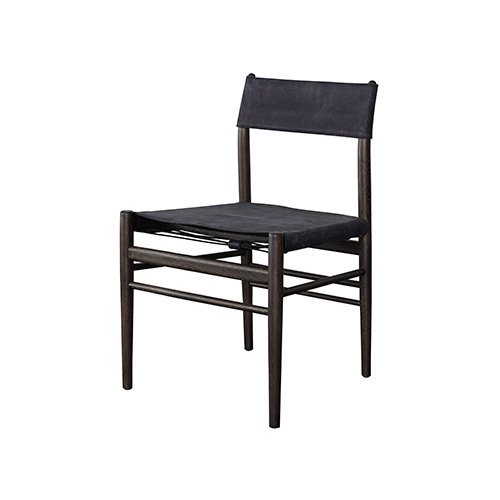 SQUARE ROOTSSLUNG CHAIR SEARD OAK/BLACK LEATHER