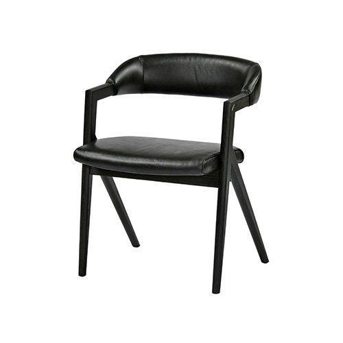 SQUARE ROOTS】LANNA CHAIR EBONISED OAK/BLACK LEATHER - SHOP SQUARE ROOTS】LANNA CHAIR EBONISED OAK/BLACK LEATHER - SHOP