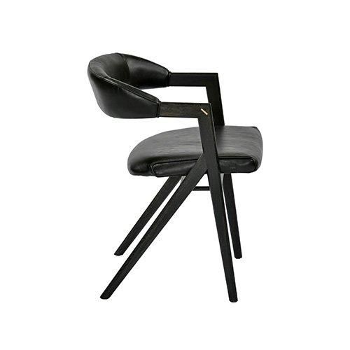 SQUARE ROOTS】LANNA CHAIR EBONISED OAK/BLACK LEATHER - SHOP SQUARE ROOTS】LANNA CHAIR EBONISED OAK/BLACK LEATHER - SHOP