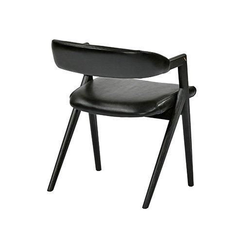 SQUARE ROOTS】LANNA CHAIR EBONISED OAK/BLACK LEATHER - SHOP SQUARE ROOTS】LANNA CHAIR EBONISED OAK/BLACK LEATHER - SHOP