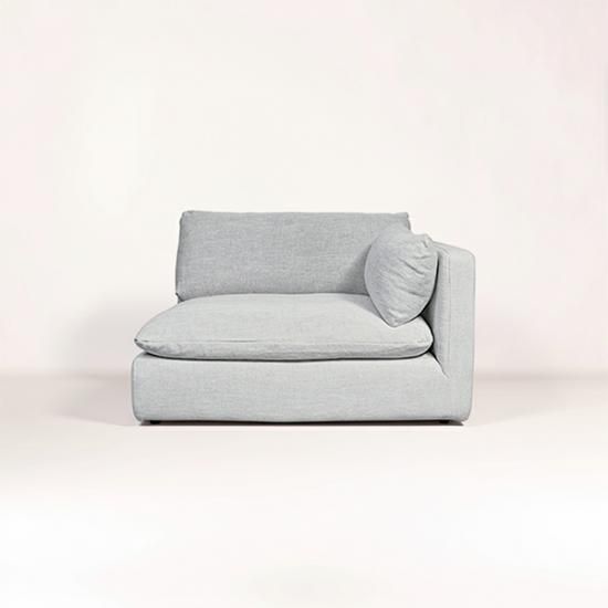 HALO LA JOLA RHF SECTIONAL CORNER SOFA/SAND LINEN GRAY