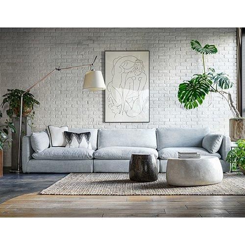 HALO】 LA JOLA SECTIONAL CORNER SOFA/SAND LINEN BLUE - SHOP HALO】 LA JOLA SECTIONAL CORNER SOFA/SAND LINEN BLUE - SHOP