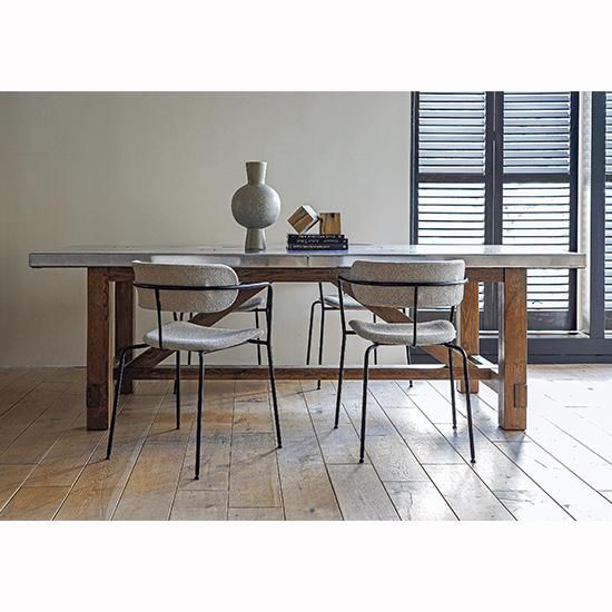 HALO-t】BOSTON DINING TABLE 2400/WEATHERED OAK WITH AERO HALO-t】BOSTON DINING TABLE 2400/WEATHERED OAK WITH AERO