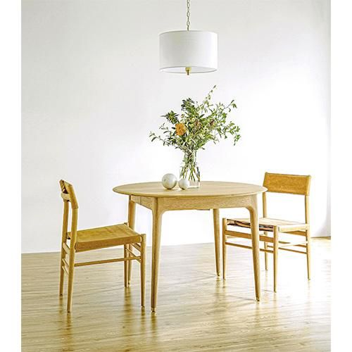 XANDER DESIGNS】JULIE ROUND EXTENSION DINING TABLE/WHITE OAK