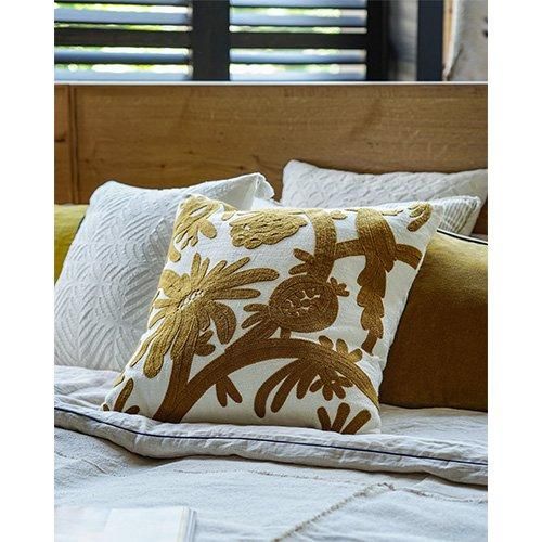 SELECT】ELITIS CUSHION / PARADISE mustard 50×50 - SHOP ASPLUND