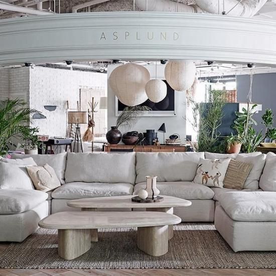 [新品] 廃盤色Asplund HALO LUSCIOUS ソファ HALO】LUSCIOUS CHASE LOUNGE SOFA RHF / WEIGHTY PURE FLAX