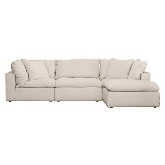HALOLUSCIOUS SECTIONAL SET/WEIGHTY PURE FLAX