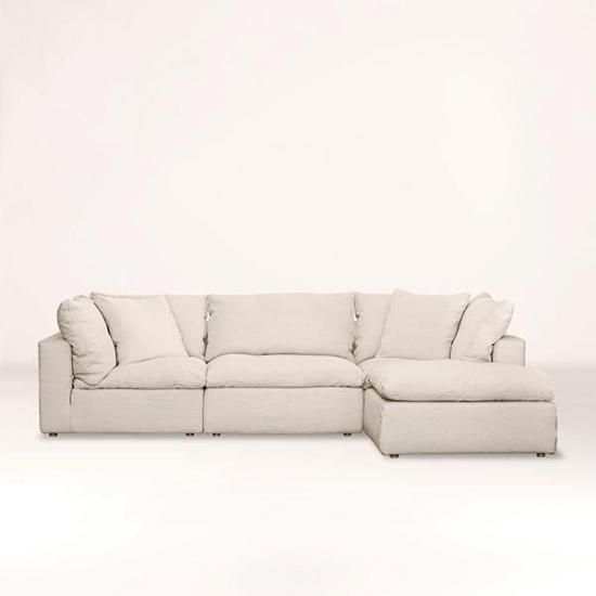 HALOLUSCIOUS SECTIONAL SET/WEIGHTY PURE FLAX